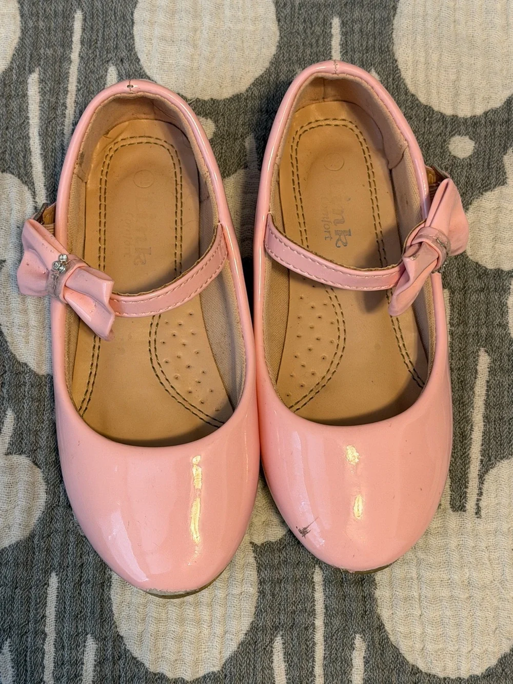 Pink Patent Bow Flats Toddler Girls Shoes